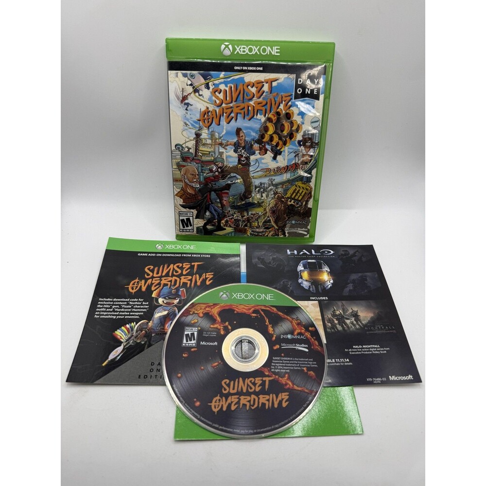 Sunset Overdrive Day One Edition Microsoft Xbox One Game CIB M 2014 Shooter TEST